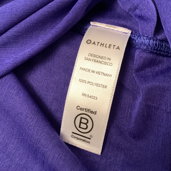 ATHLETA Purple Vapor Tee Shirt Athletic Workout Top - Picture 6 of 9